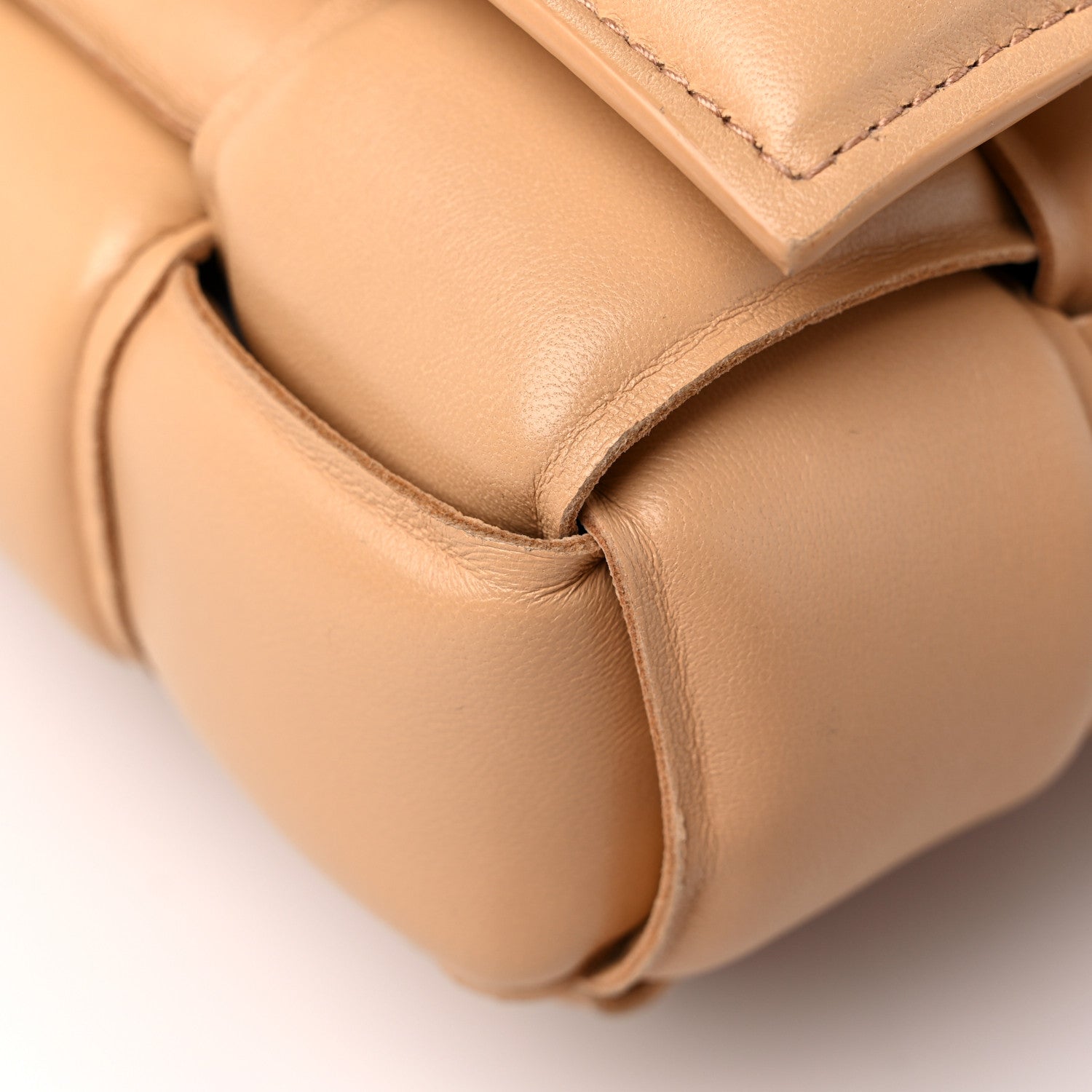 Bottega Veneta Nappa Maxi Intreccio Padded Cassette Crossbody Bag Almond 8 of 11