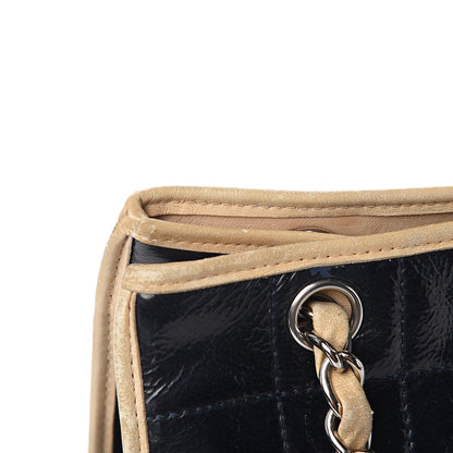 Chanel Patent Chocolate Bar Quilted Tote Black 14 of 16
