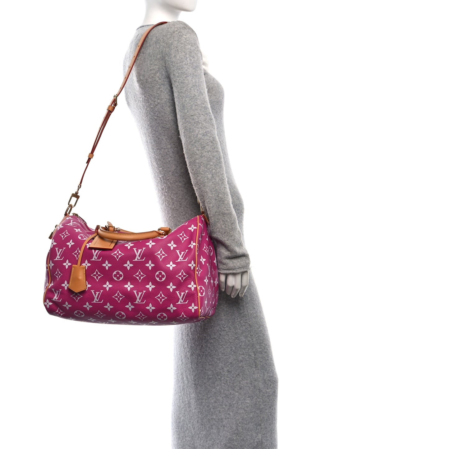 Calfskin Monogram Speedy P9 Bandouliere 40 Agate