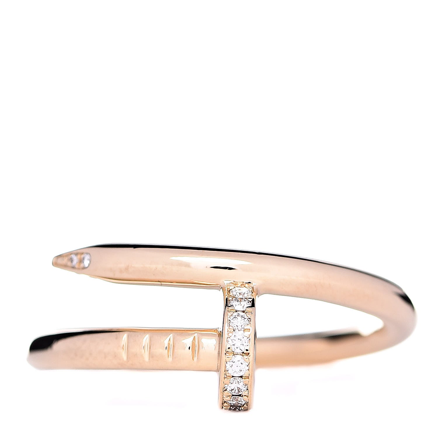 Cartier 18K Yellow Gold Diamond Juste Un Clou Ring 62 10 1 of 7