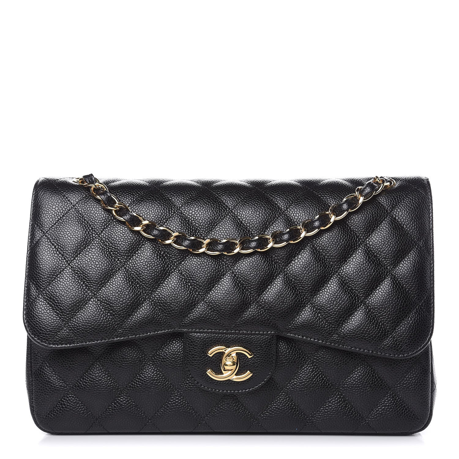 Chanel Caviar Quilted Jumbo Double Flap Black 1 of 9