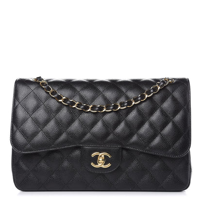 Chanel Caviar Quilted Jumbo Double Flap Black 1 of 9