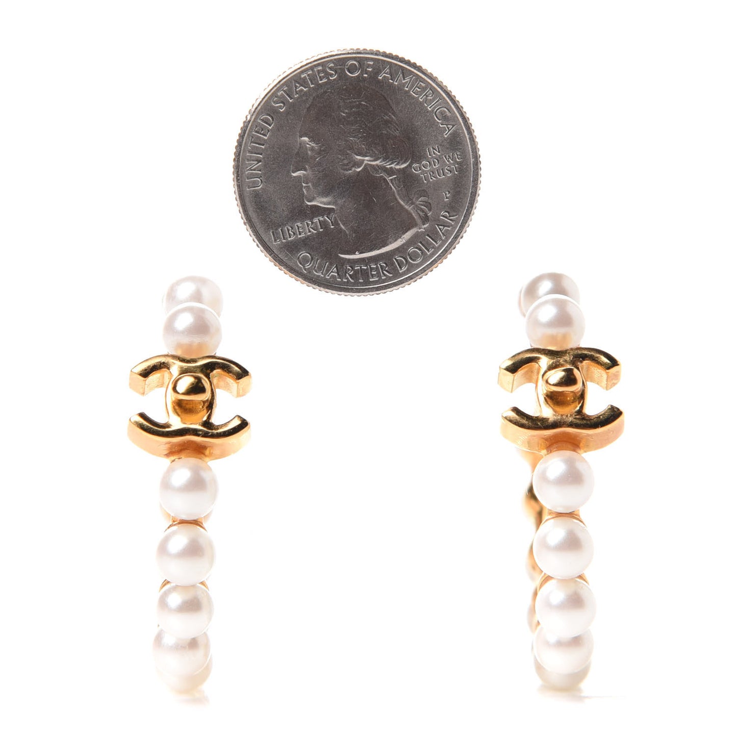 Pearl CC More Is More Small Hoop Earrings Gold