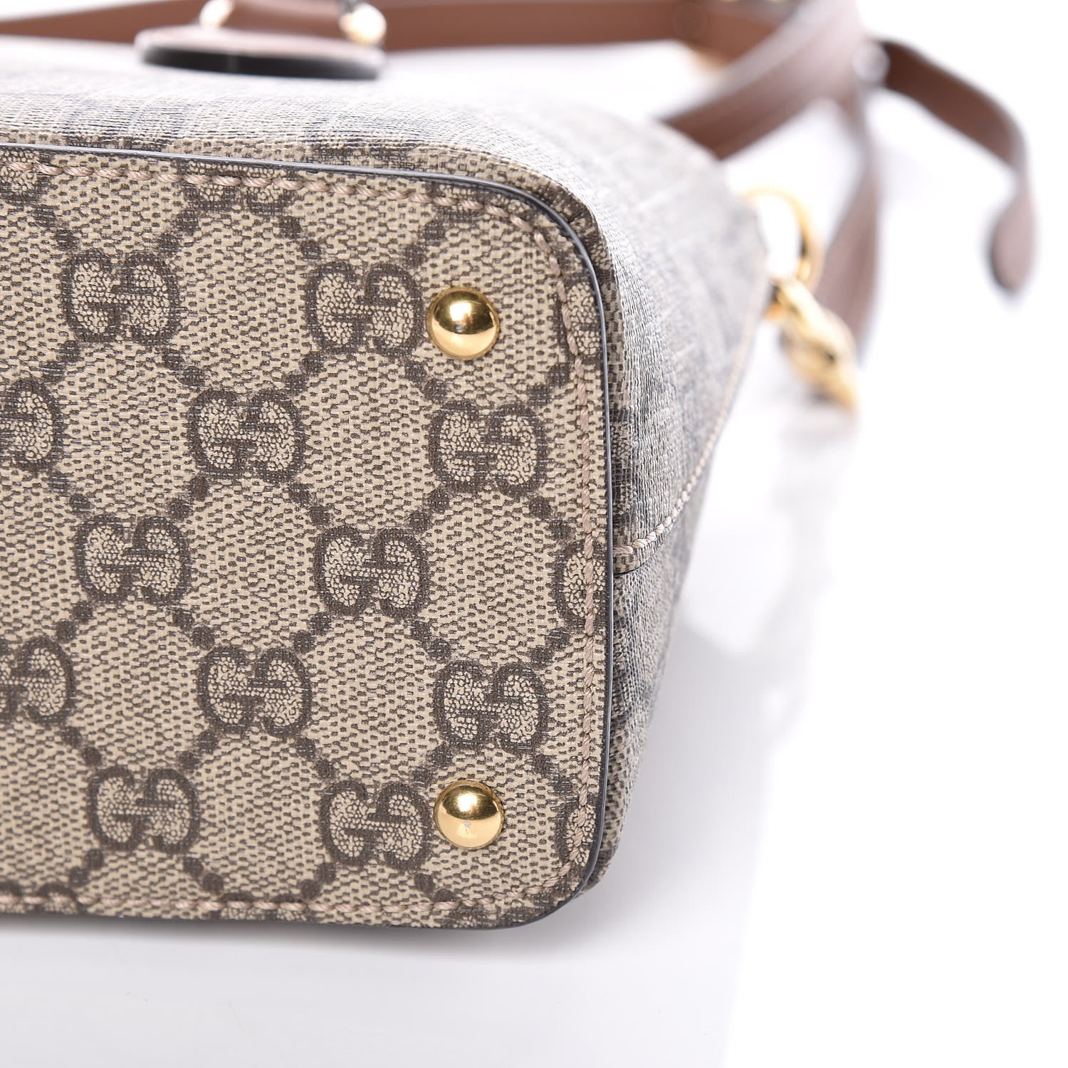 Gucci GG Supreme Monogram Mini Zip Top Tote Beige Tuscany 9 of 9