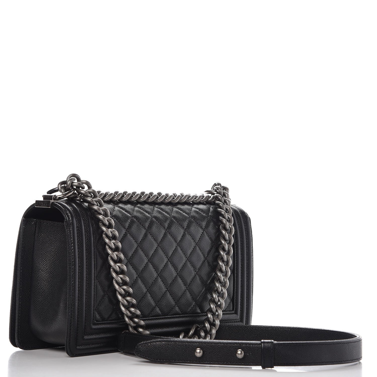 Chanel Caviar Quilted Medium Boy Flap Black 3 of 8