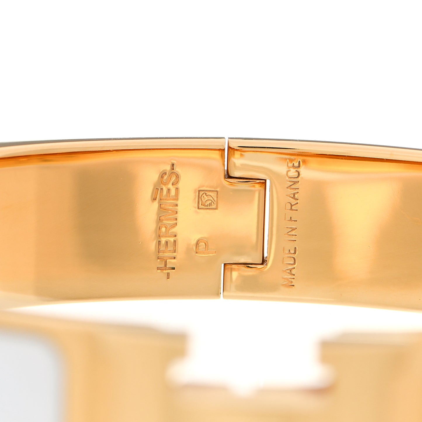 Enamel Narrow Clic Clac H Bracelet PM White