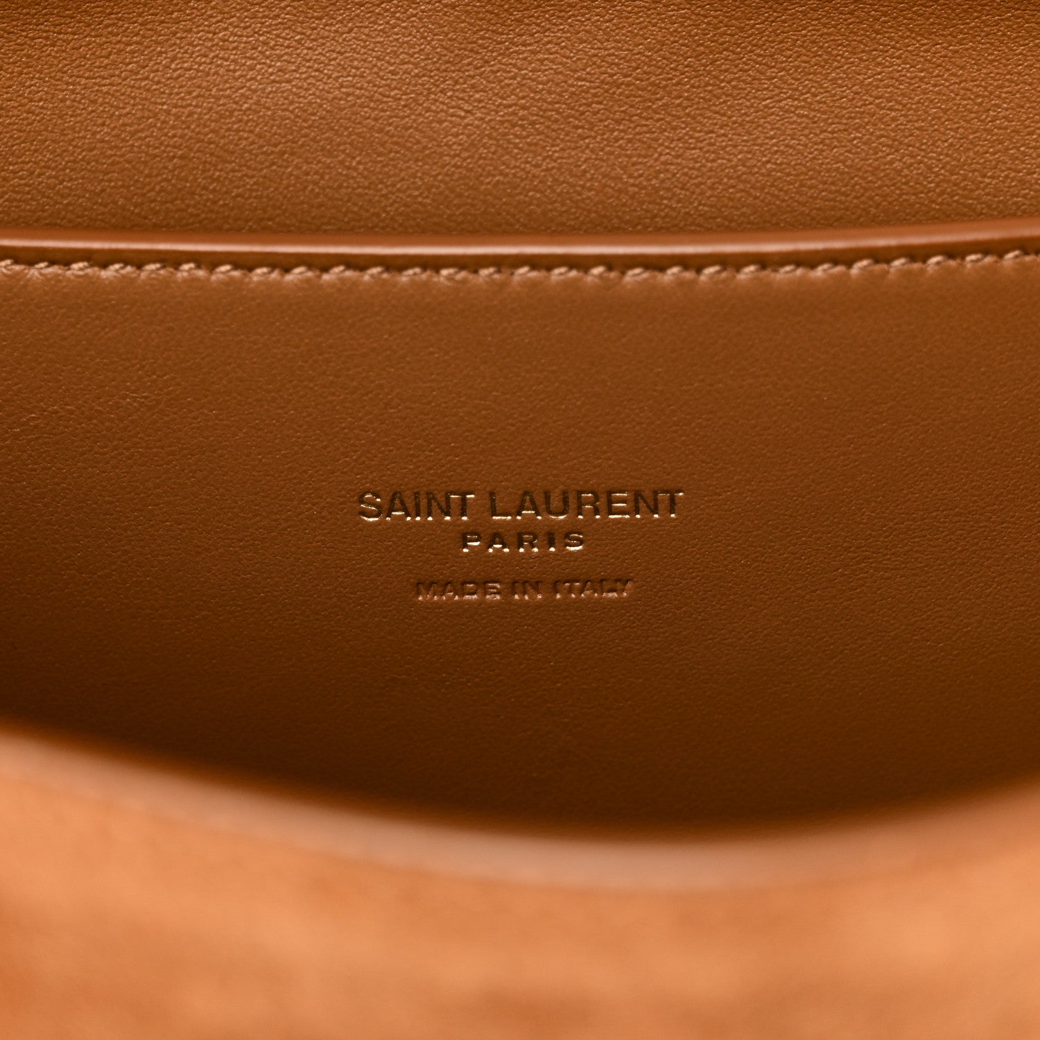 Saint Laurent Smooth Calfskin Suede Medium Reversible Monogram Kate Satchel Light Ochre 8 of 14