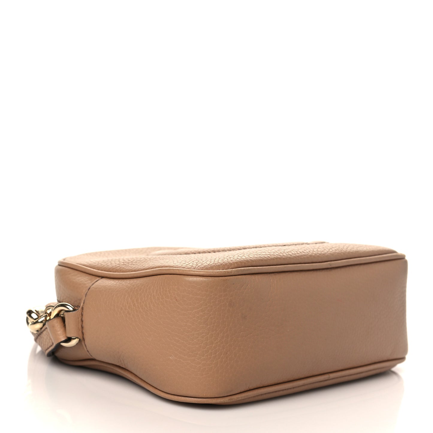 Pebbled Calfskin Small Soho Disco Bag Rose Beige