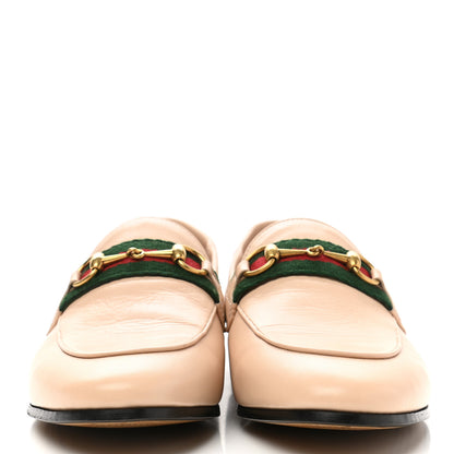 Gucci Malaga Kid Web Womens Horsebit Loafers 38 Skin Rose 3 of 9
