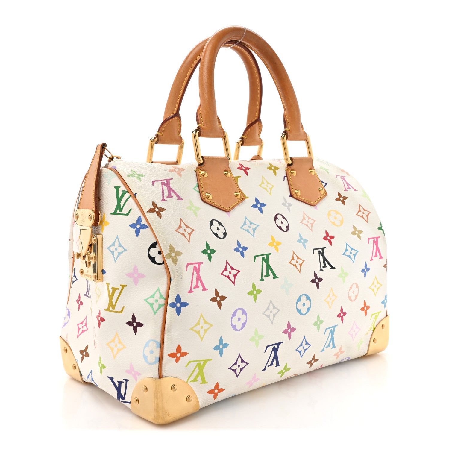 Louis Vuitton Monogram Multicolor Speedy 30 White 3 of 15