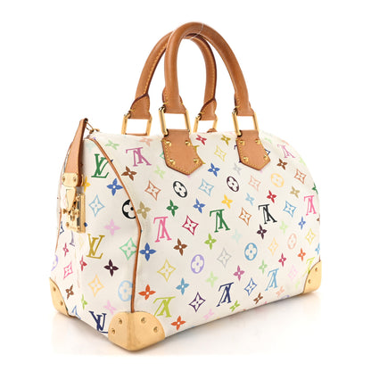 Louis Vuitton Monogram Multicolor Speedy 30 White 3 of 15