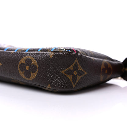 Louis Vuitton Monogram 2020 Christmas Animation Roller Coaster Mini Pochette Accessories Pivoine 9 of 11