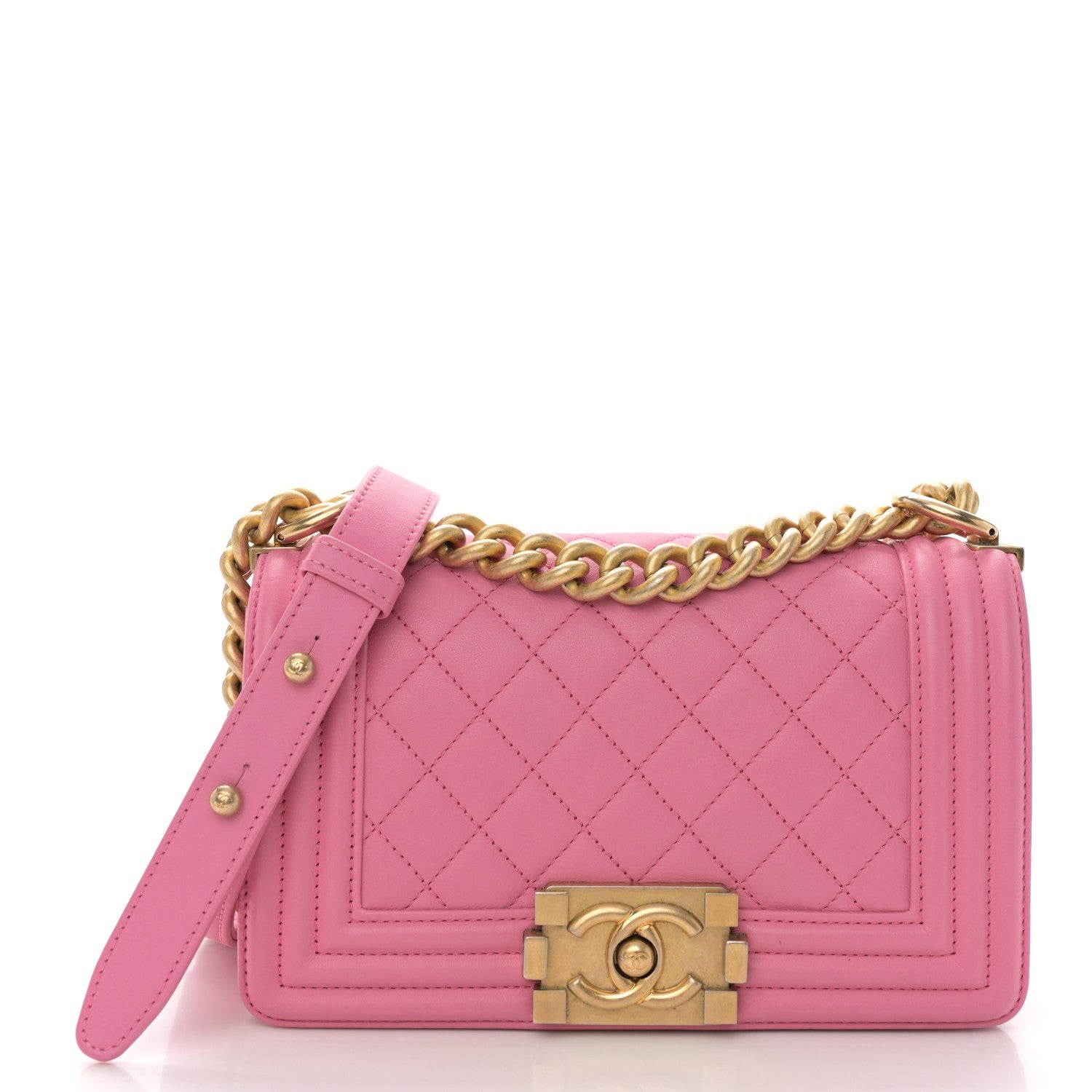 Chanel Calfskin Quilted Small Boy Flap Pink 1 of 11