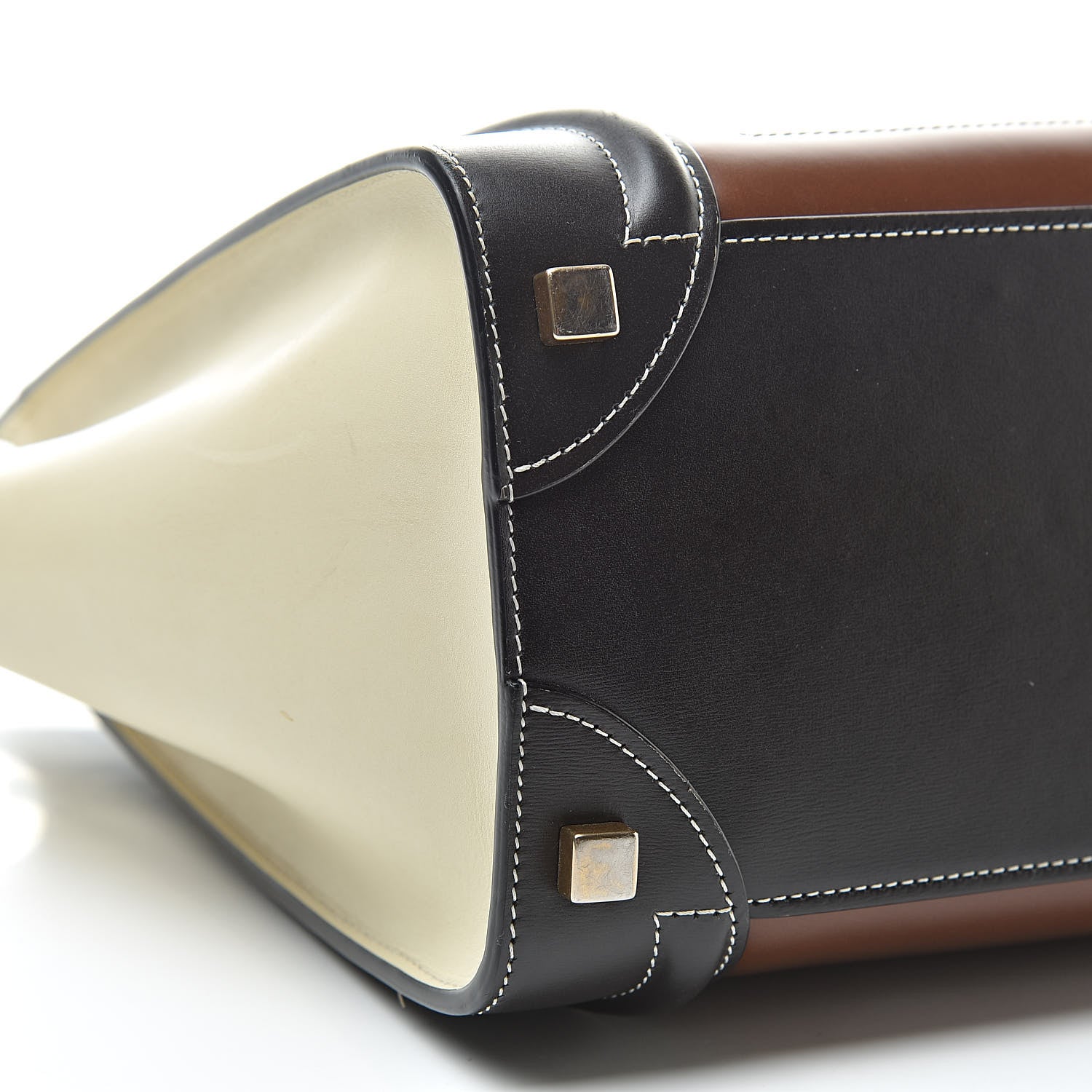 Celine Smooth Calfskin Micro Tri-Color Luggage Chestnut 9 of 13