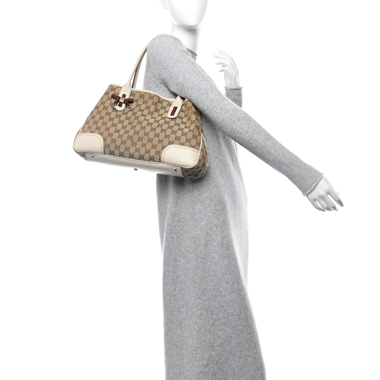 Gucci Monogram Medium Princy Tote Off White 2 of 12
