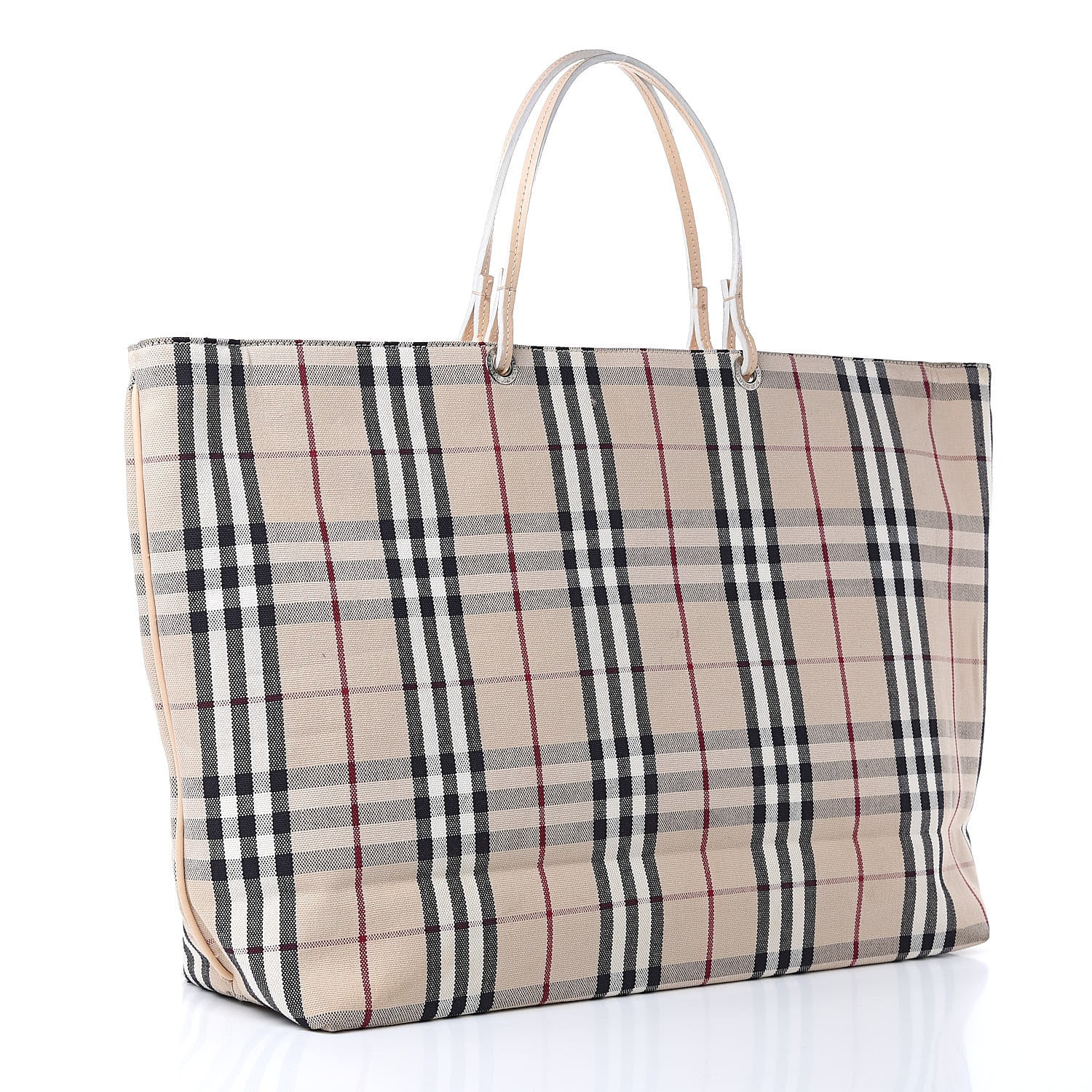 Burberry Canvas House Check Front Pocket Tote Beige 3 of 20