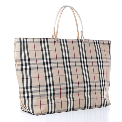 Burberry Canvas House Check Front Pocket Tote Beige 3 of 20