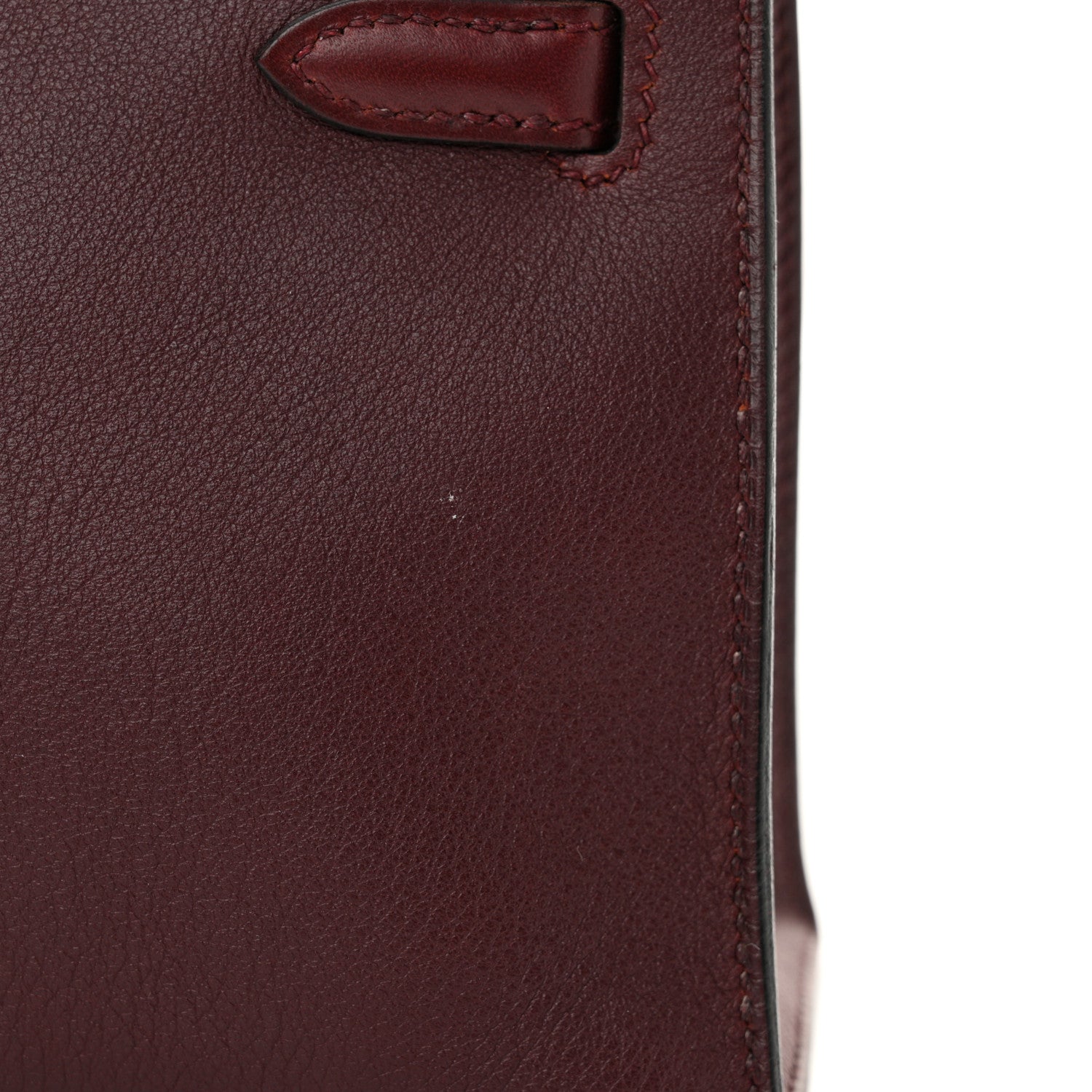 Hermes Evergrain Kelly Pochette Clutch Prune 9 of 9