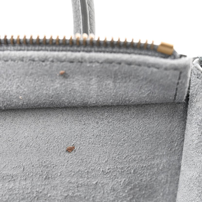 Celine Drummed Calfskin Nano Luggage Kohl 8 of 12