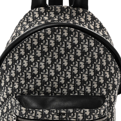 Christian Dior Oblique Calfskin Rider Backpack Beige Black 7 of 9
