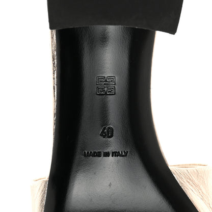 Givenchy Laminated Calfskin 4G Logo Mule Sandals 40 Dusty Golden 8 of 10