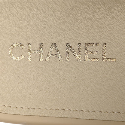 Chanel Lambskin Pearl Beaded Woven Slides 39 Beige 7 of 9