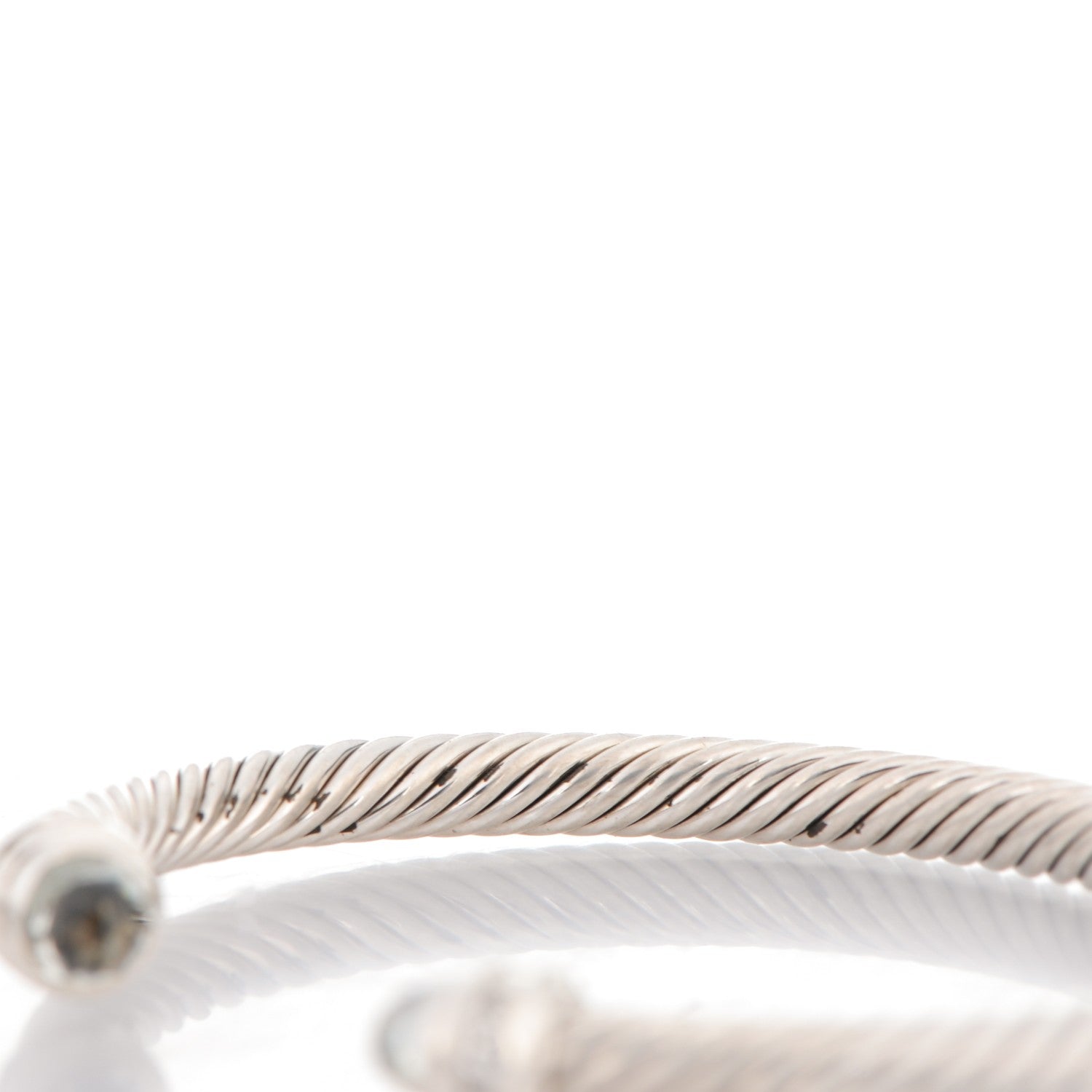 David Yurman Sterling Silver Diamond Prasiolite 5mm Cable Classics Princess Bracelet 6 of 6