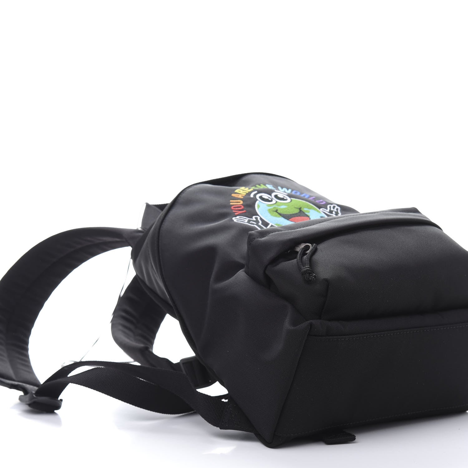Balenciaga Nylon Embroidered You Are The World Explorer Backpack S Black 5 of 10
