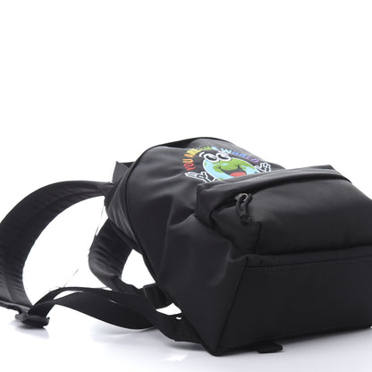 Balenciaga Nylon Embroidered You Are The World Explorer Backpack S Black 5 of 10