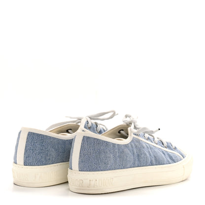 Christian Dior Denim Cannage Walk'N'Dior Low Top Sneaker 40.5 Dynamic Blue 5 of 9
