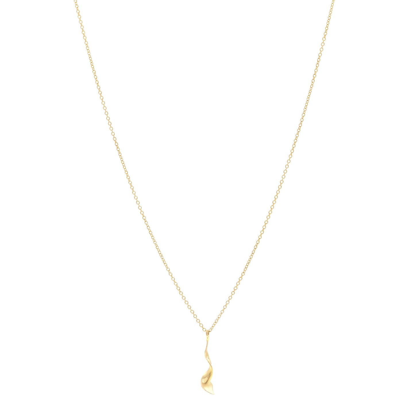 18K Yellow Gold Frank Gehry Orchid Pendant Necklace
