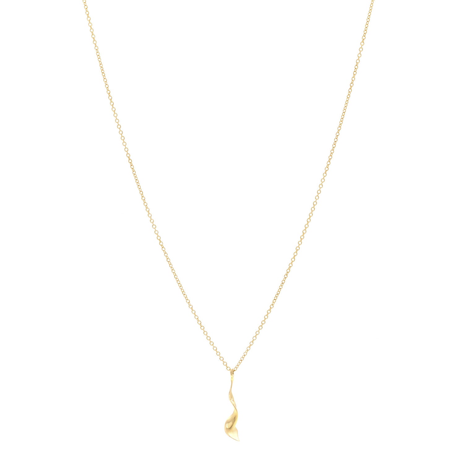 Tiffany 18K Yellow Gold Frank Gehry Orchid Pendant Necklace 1 of 4