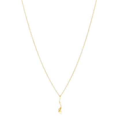 Tiffany 18K Yellow Gold Frank Gehry Orchid Pendant Necklace 1 of 4