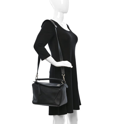 Loewe Calfskin Medium Puzzle Bag Black 2 of 8