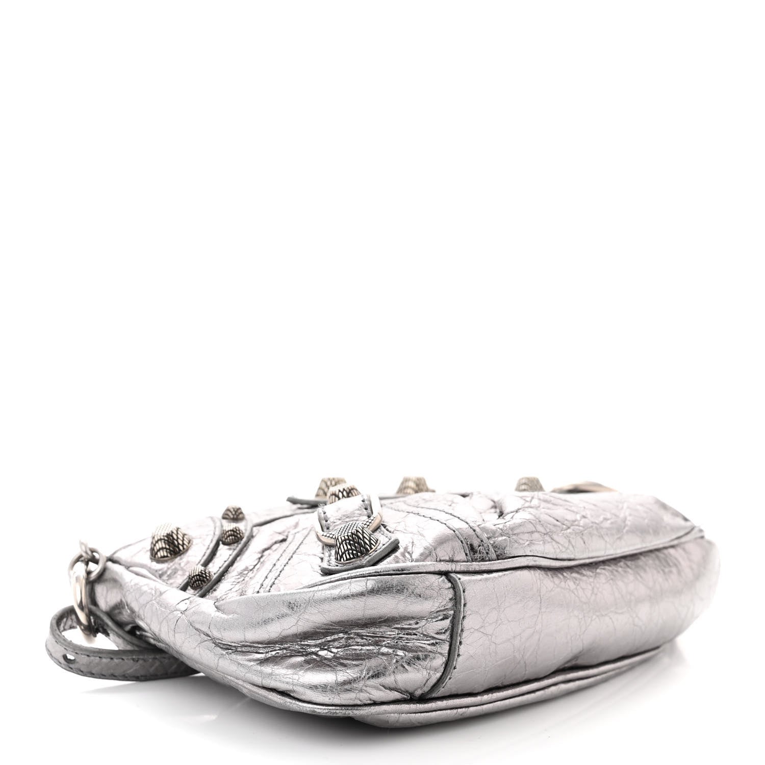 Balenciaga Metallic Agneau Arena Le Cagole Purse With Chain Mini Silver 4 of 13