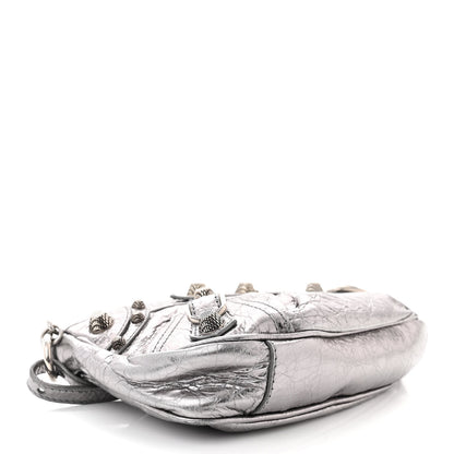 Balenciaga Metallic Agneau Arena Le Cagole Purse With Chain Mini Silver 4 of 13