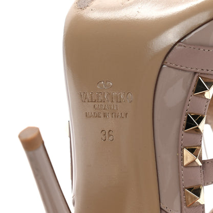Valentino Garavani Patent Rockstud Ankle Strap 100mm Pumps 36 Poudre 7 of 11
