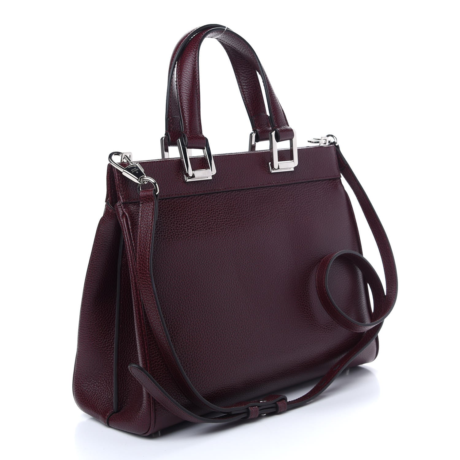 Gucci Grainy Calfskin Small Zumi Top Handle Bag Vintage Bordeaux 3 of 9