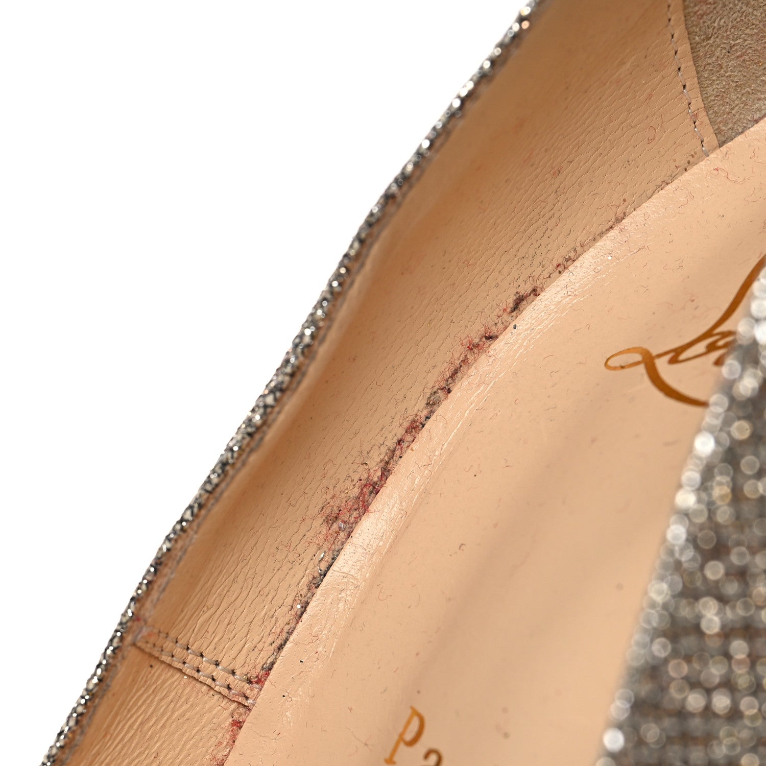 Christian Louboutin Glitter Fabric Altareva 160 Pumps 39.5 Gold 9 of 11
