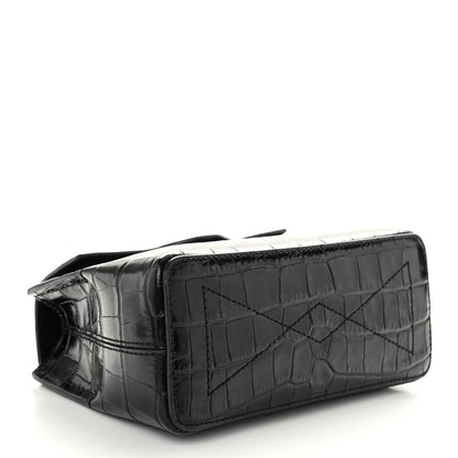 Mulberry Calfskin Crocodile Embossed Micro Seaton Black 4 of 11