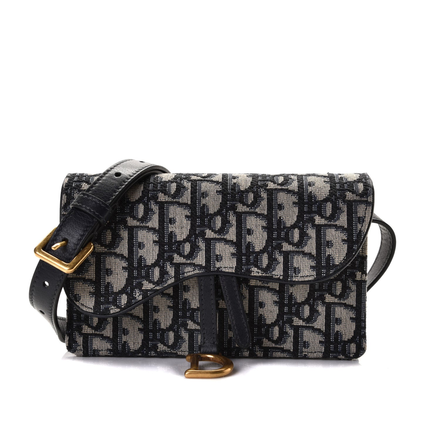 Oblique Saddle Belt Bag Blue