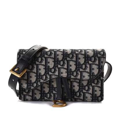 Christian Dior Oblique Saddle Belt Bag Blue 1 of 16