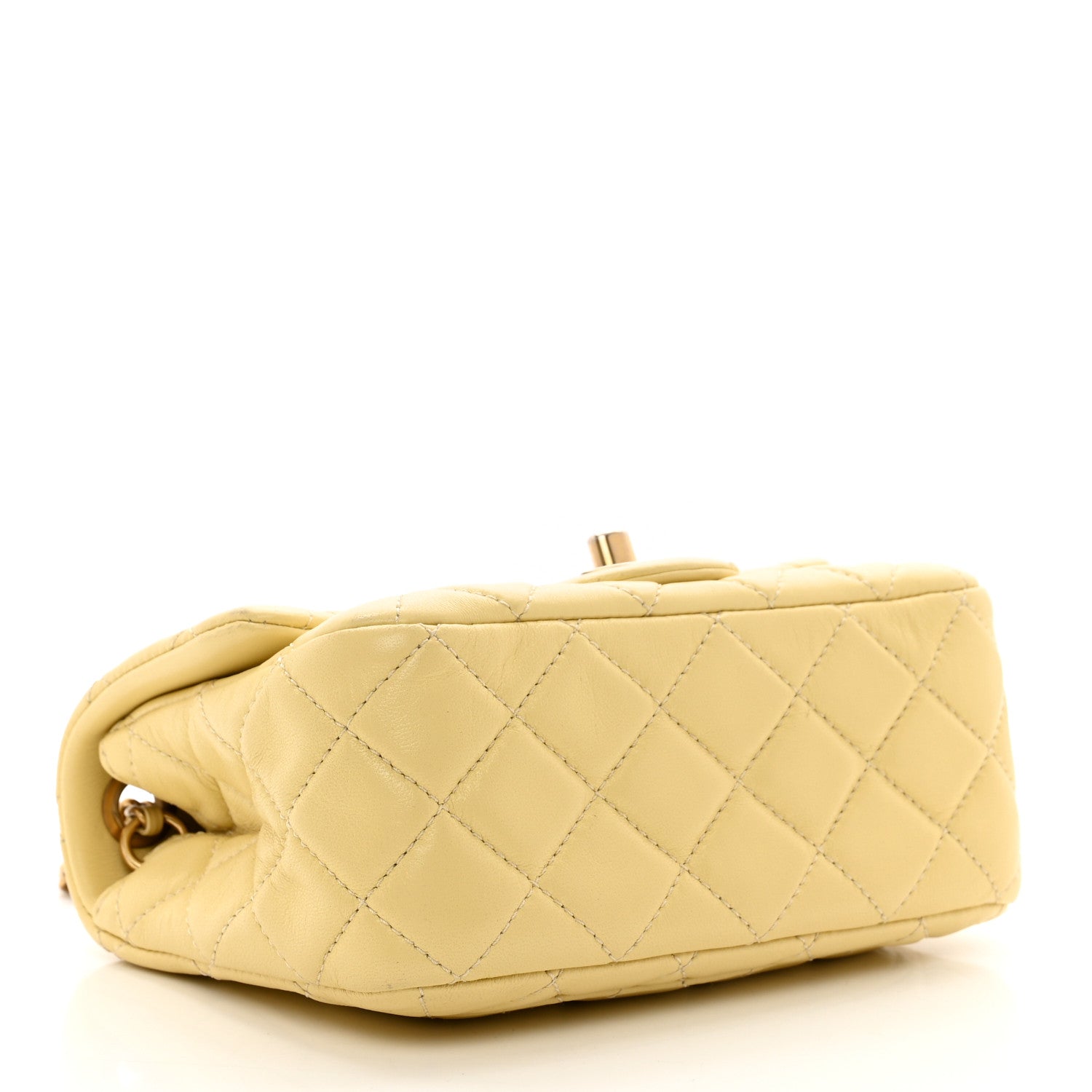 Chanel Lambskin Quilted Mini Pearl Crush Flap Yellow 4 of 12