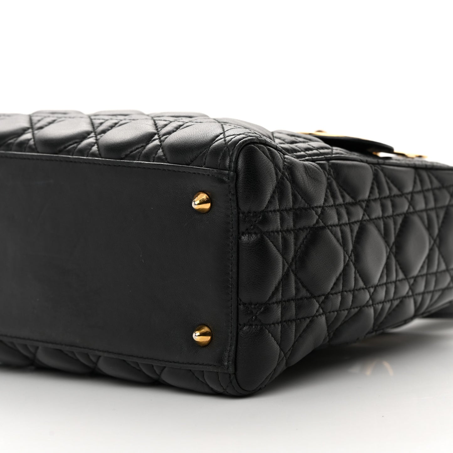Lambskin Cannage Medium Lady Dior Black