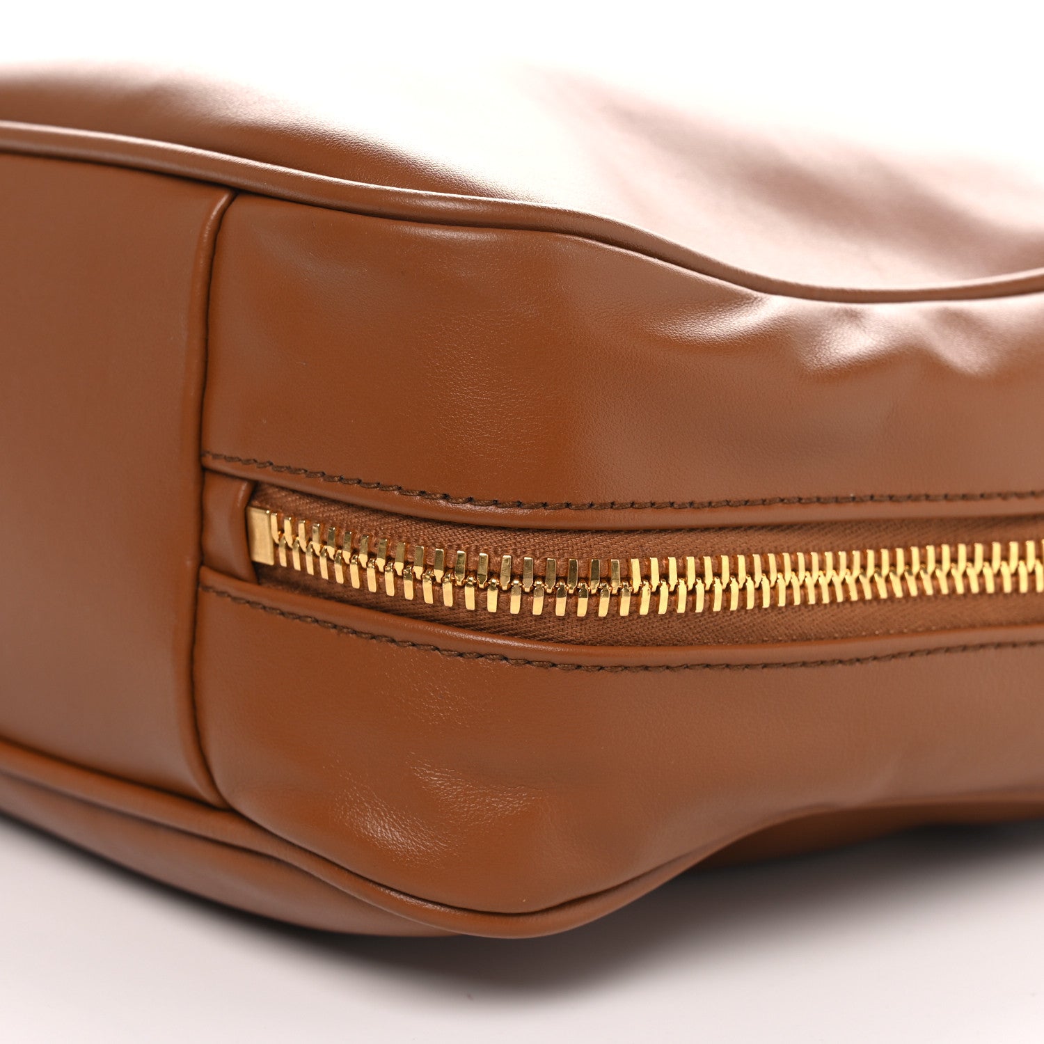 Miu Miu Soft Calf Softy Large Beau Top Handle Bag Cognac 9 of 9