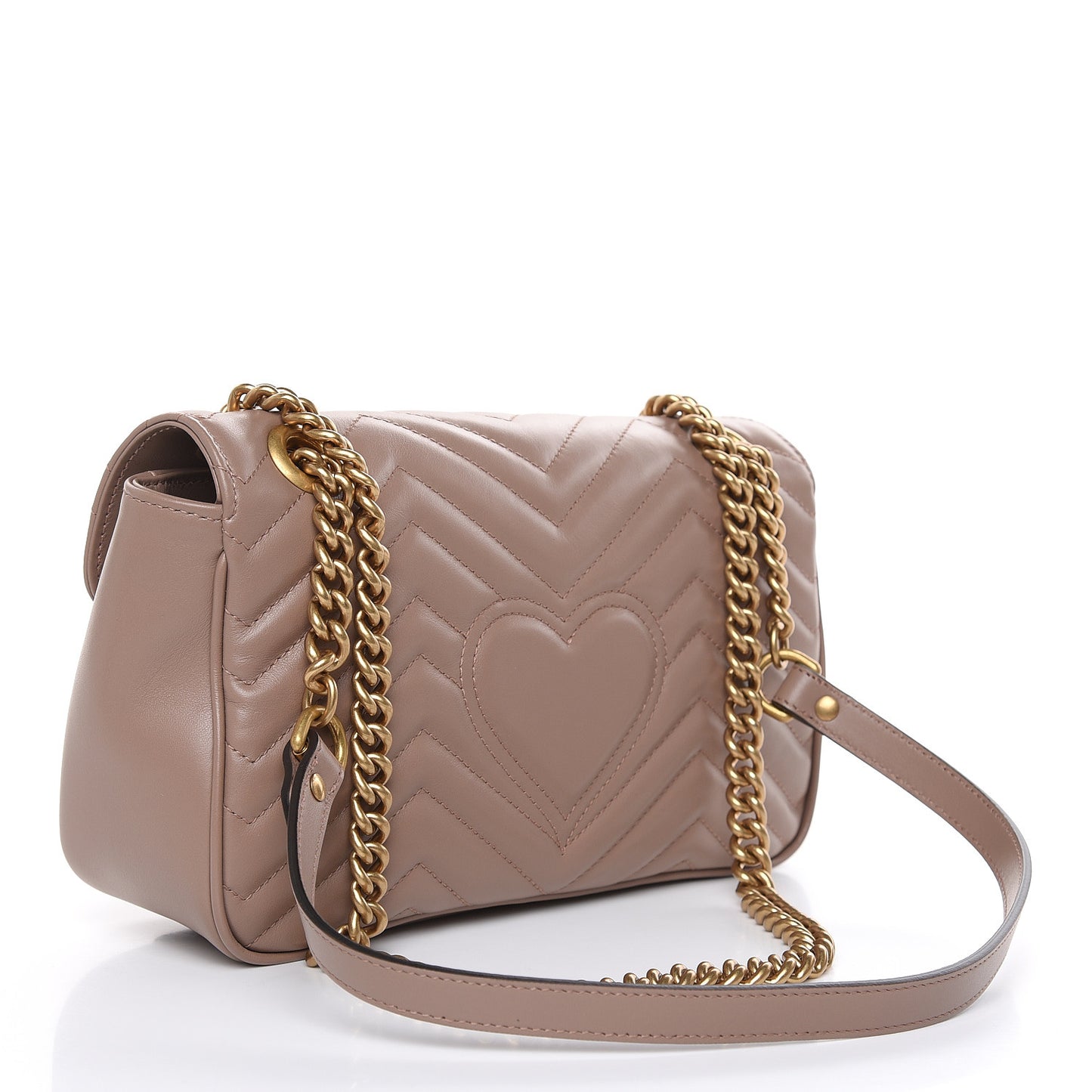 Calfskin Matelasse Small GG Marmont Shoulder Bag Porcelain Rose