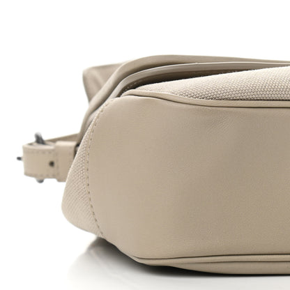 Bottega Veneta Nappa Intrecciato Canvas Safari Flap Shoulder Bag Sand 8 of 9