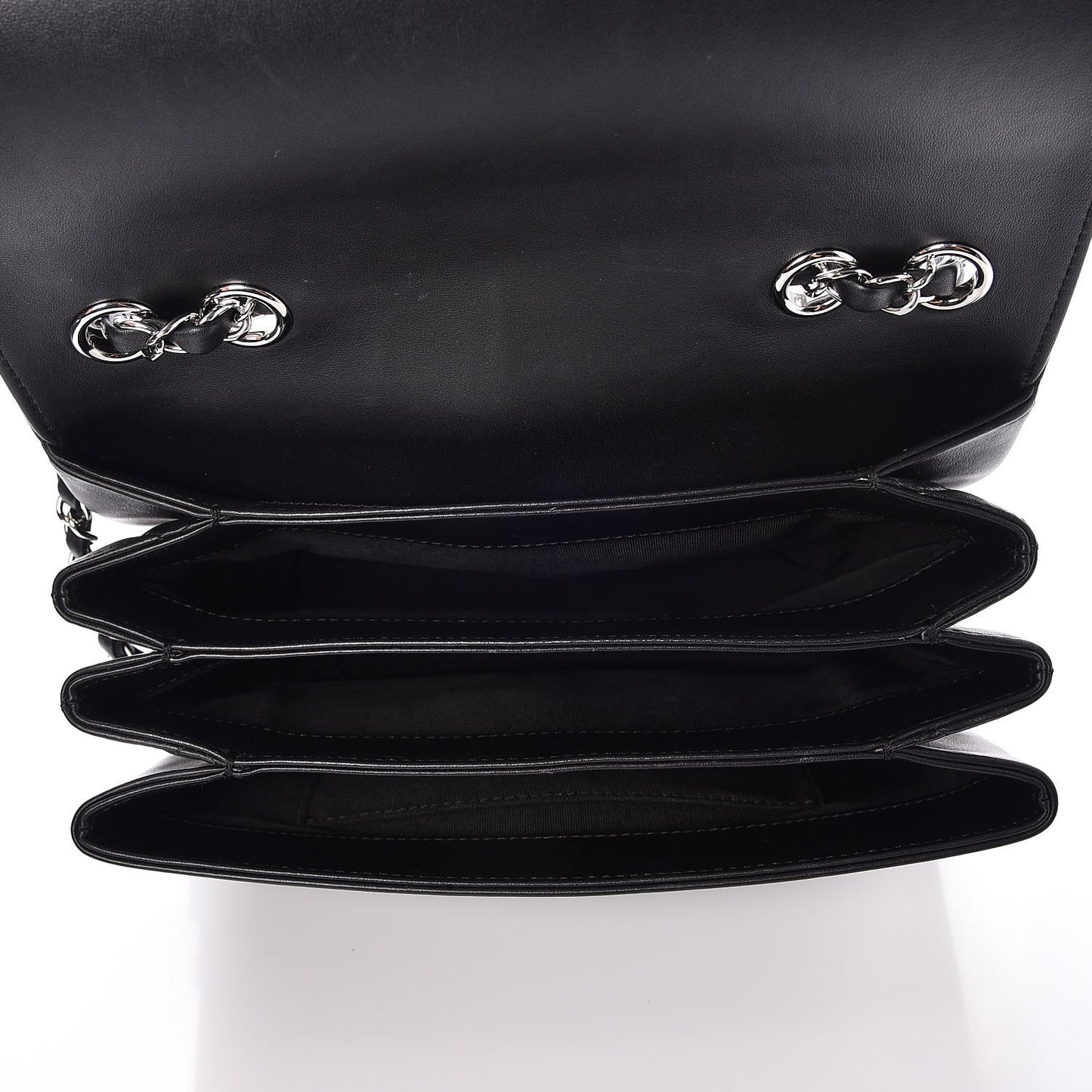 Calfskin Small Tramezzo Flap Black