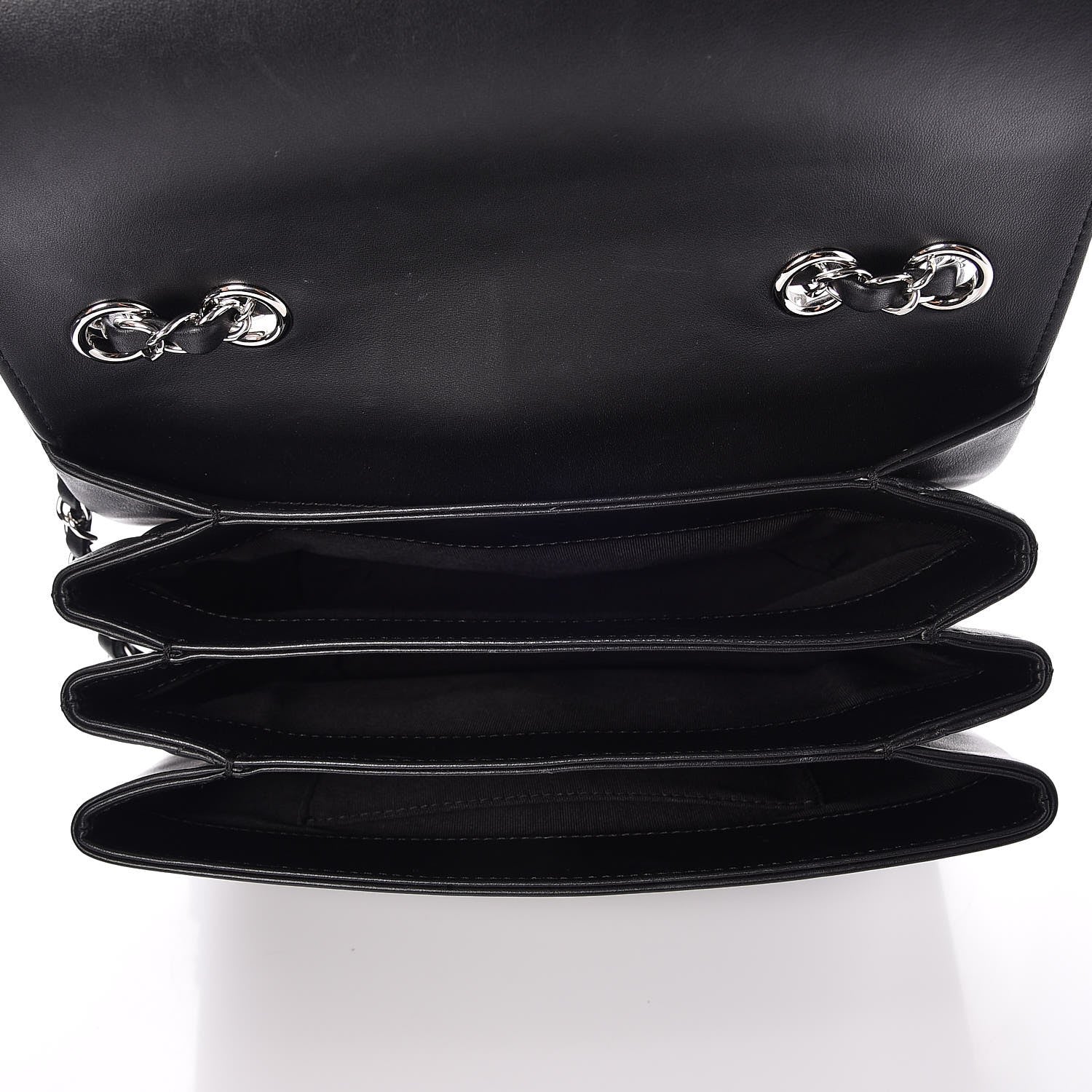 Chanel Calfskin Small Tramezzo Flap Black 5 of 8