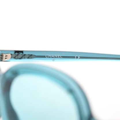 Chanel Acetate Round CC Sunglasses 71199 Light Blue 6 of 8